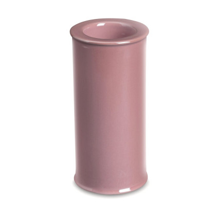 Ružový keramický svietnik v tvare valca s perleťovým leskom, priemer 7x15 cm Ružový keramický svietnik v tvare valca s perleťovým leskom, priemer 7x15 cm